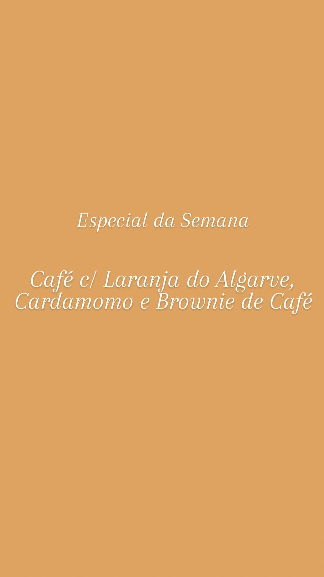 Café com Laranja, Cardamomo e Brownie