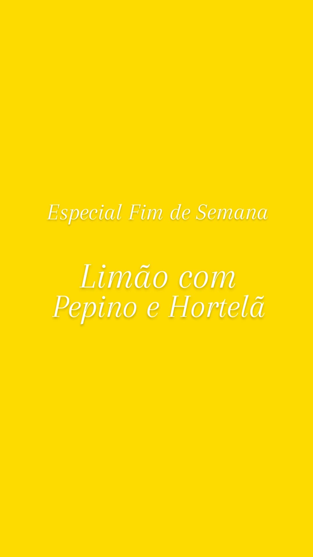 Limão com Pepino e Hortelã